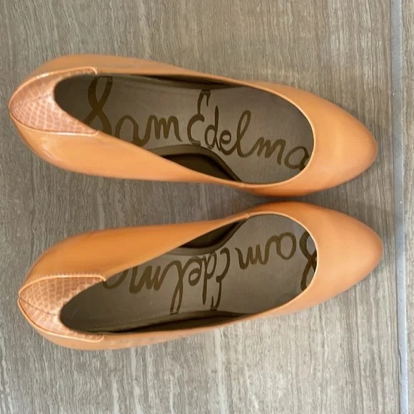 SAM EDELMAN UEC size 8 “Camdyn” Stiletto Heels coral orange pink heel detail - Picture 4 of 16